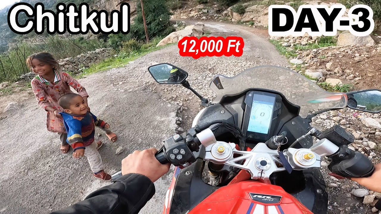 Chitkul Trekking l Indian Flag on TOP l RR310 l DAY 3 l AOG Ride l VLOG