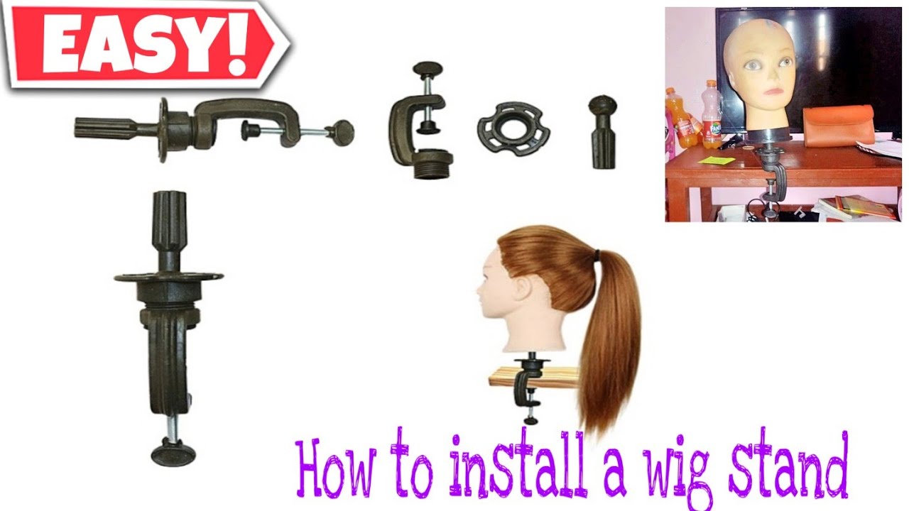 HOW TO INSTALL/SET UP A MANNEQUIN HEAD STAND/TRIPOD STAND|CHEAP WIG MANNEQUIN HEAD STAND|$4 STAND