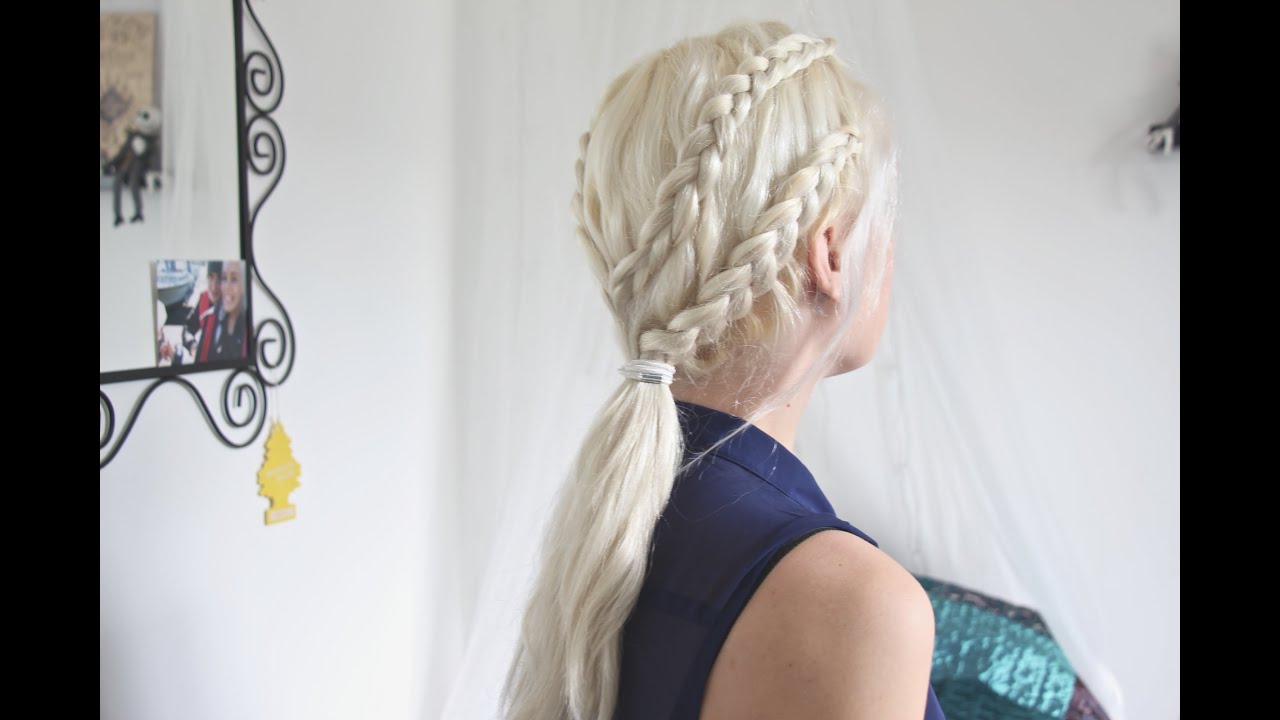 Game of Thrones Hair ∆ Daenerys Inspired Braided Ponytail