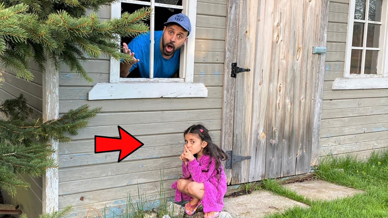Sally and DAD Play Hide and Seek! family fun