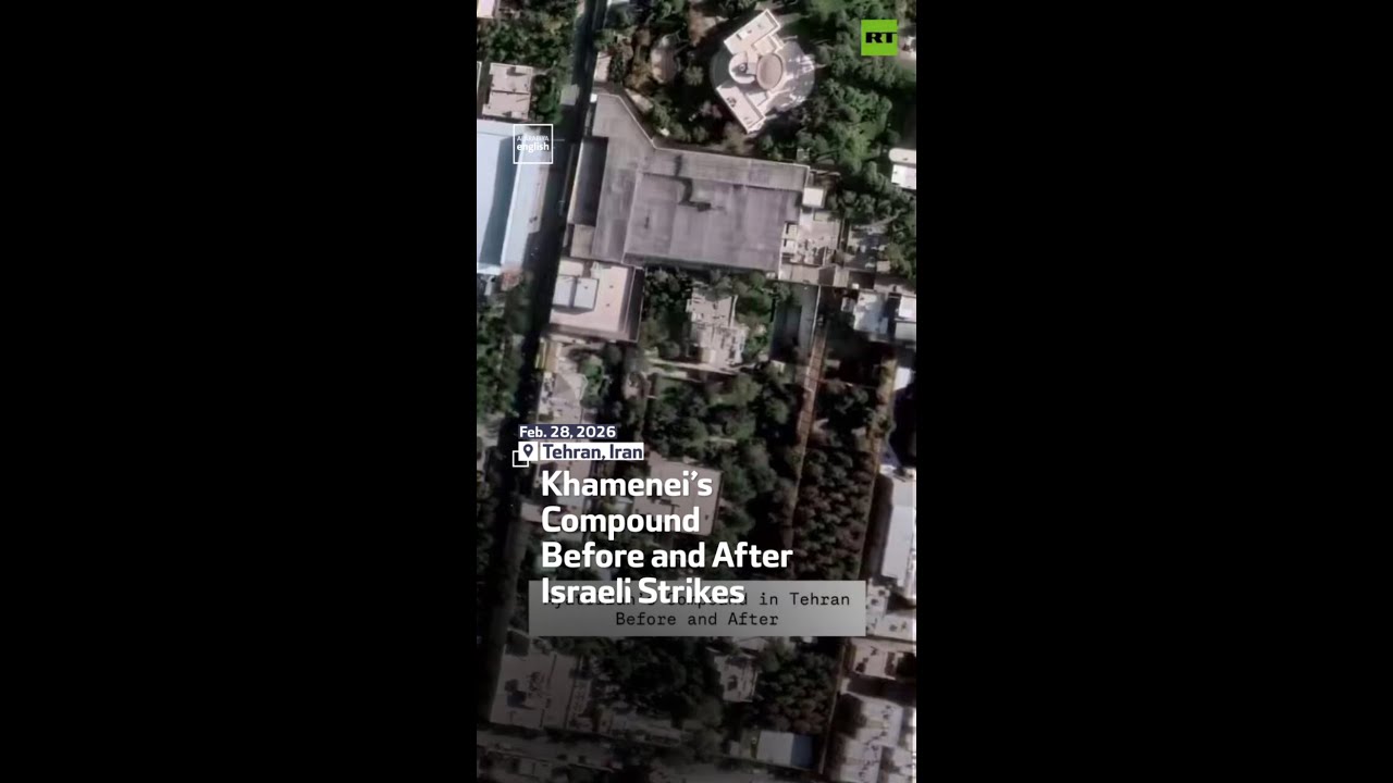 Khamenei&rsquo;s Compound  Before and After  Israeli Strikes