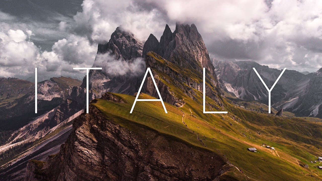 Beautiful views of Northern Italy, Aerial shots, 4k High definition, relaxing music.