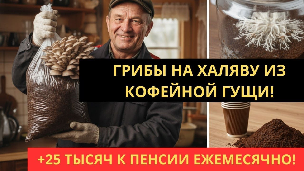 Кофе превращается в мясо! Мой секрет выращивания вешенок без огорода и подвала