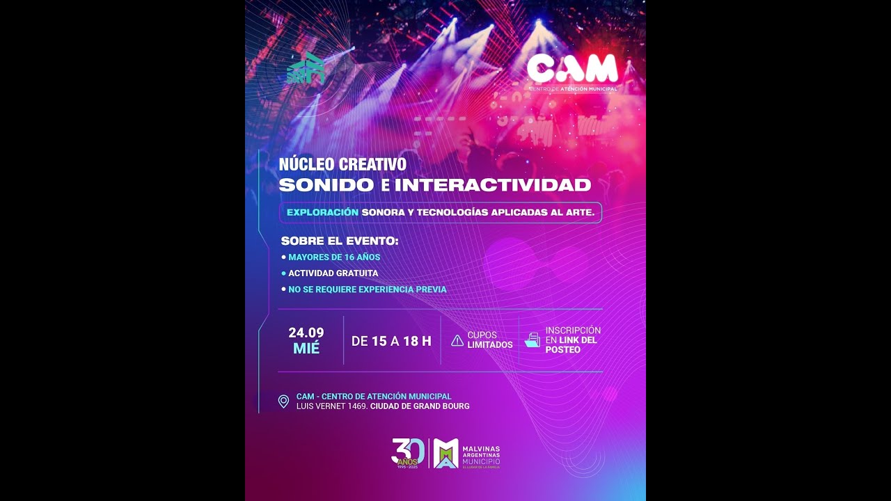 Seminario: Sonido e Interactividad. Exploración sonora y tecnologías aplicadas al arte. CAM