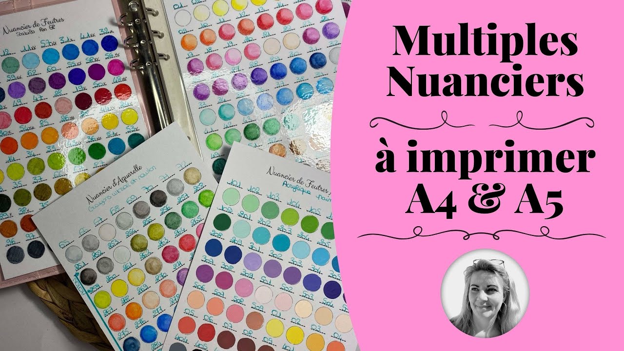 NUANCIER A TELECHARGER & IMPRIMER GRATUITEMENT crayons et feutre coloriage adulte art thérapie
