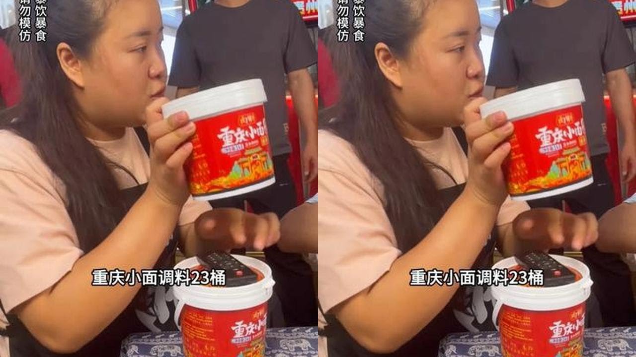 内蒙小伙吃这么大一盆面惊呆围观群众#吃面 #小面调料