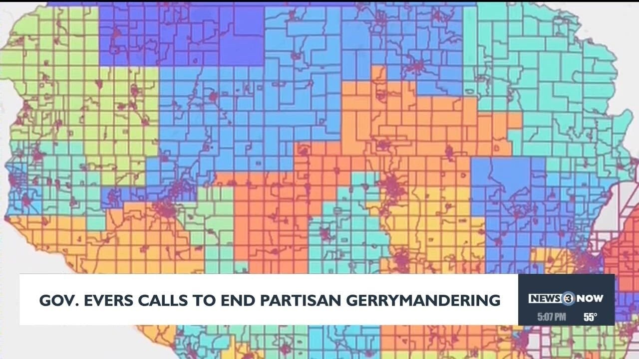 Gov. Evers calls end to partisan gerrymandering