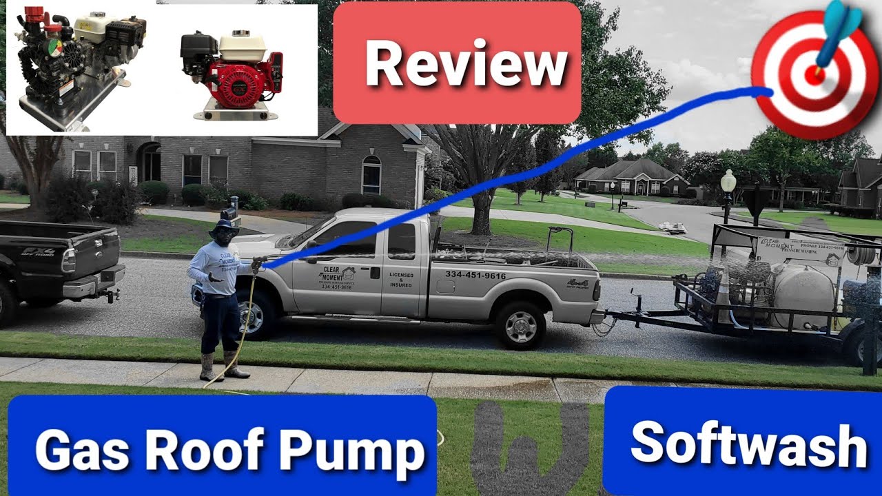 Review of Comet  AR45 ⛽ Gas Powered Roof Pump/Softwash system