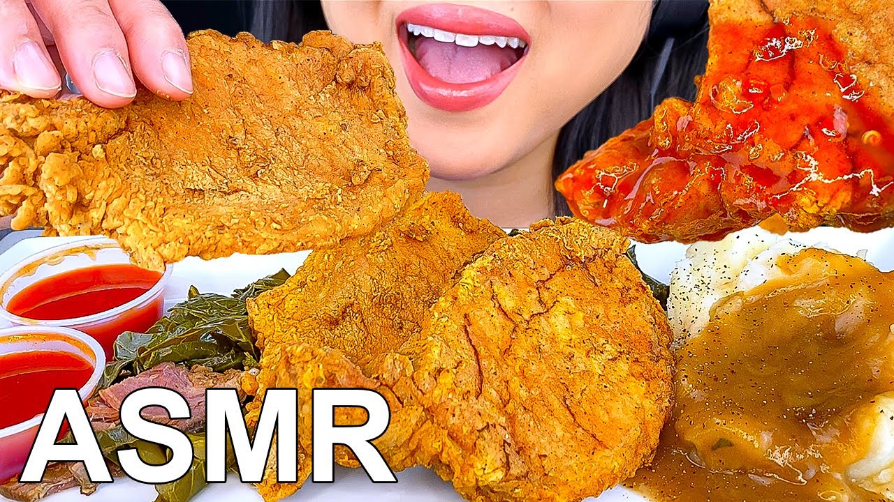 ASMR FRIED PORK CHOPS MUKBANG EATING SOUNDS (Eating Show) ASMR Phan