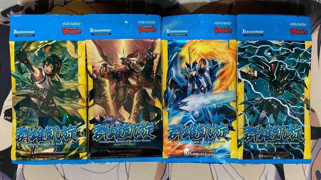 Opening My Cardfight Vanguard Triumphant Return of the Brave Heroes Sneak Preview Packs