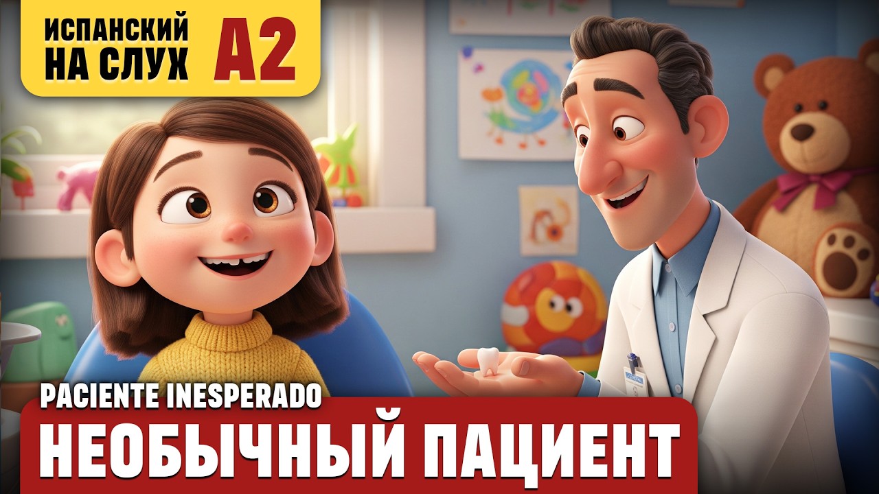 Необычный пациент. Весёлый рассказ (уровень А2). Испанский на слух.