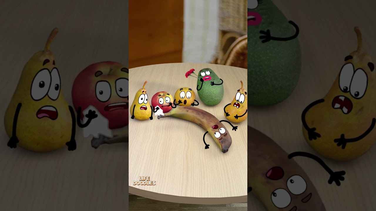 Life Doodles | Banana died fruits fell #lifedoodles #shorts #animation #cartoon