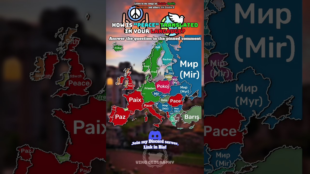How is peace translated in your language? #geography#europe#map#mapping#fyp#mapper#fypviralシ