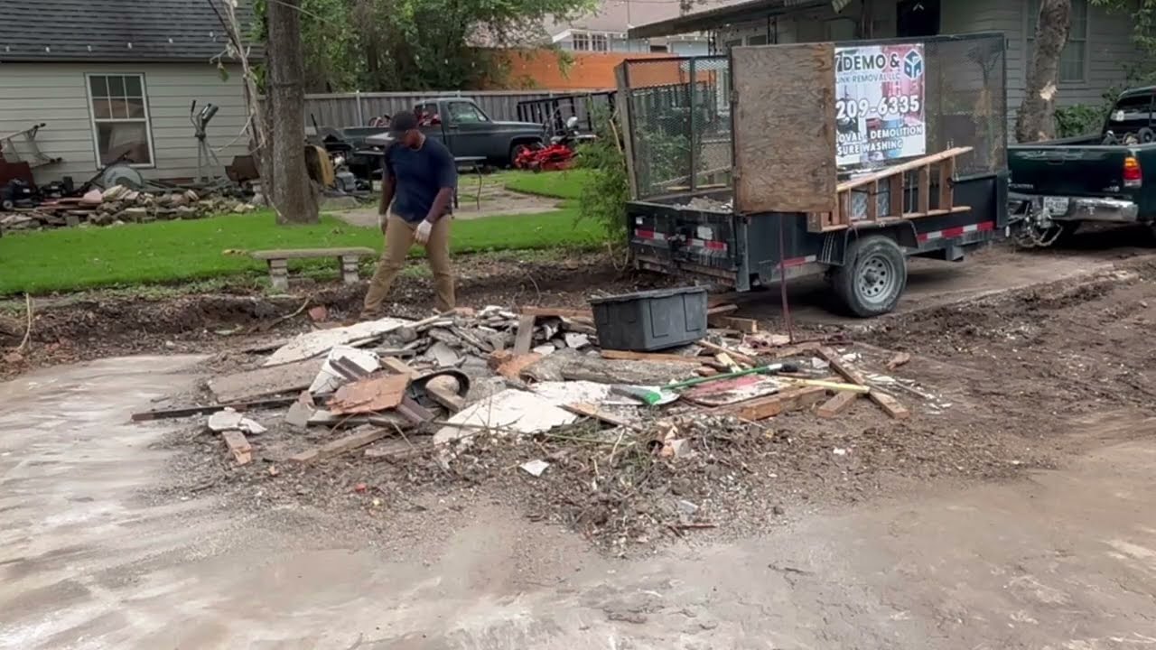 Backyard cleanup in Dallas, Texas!!