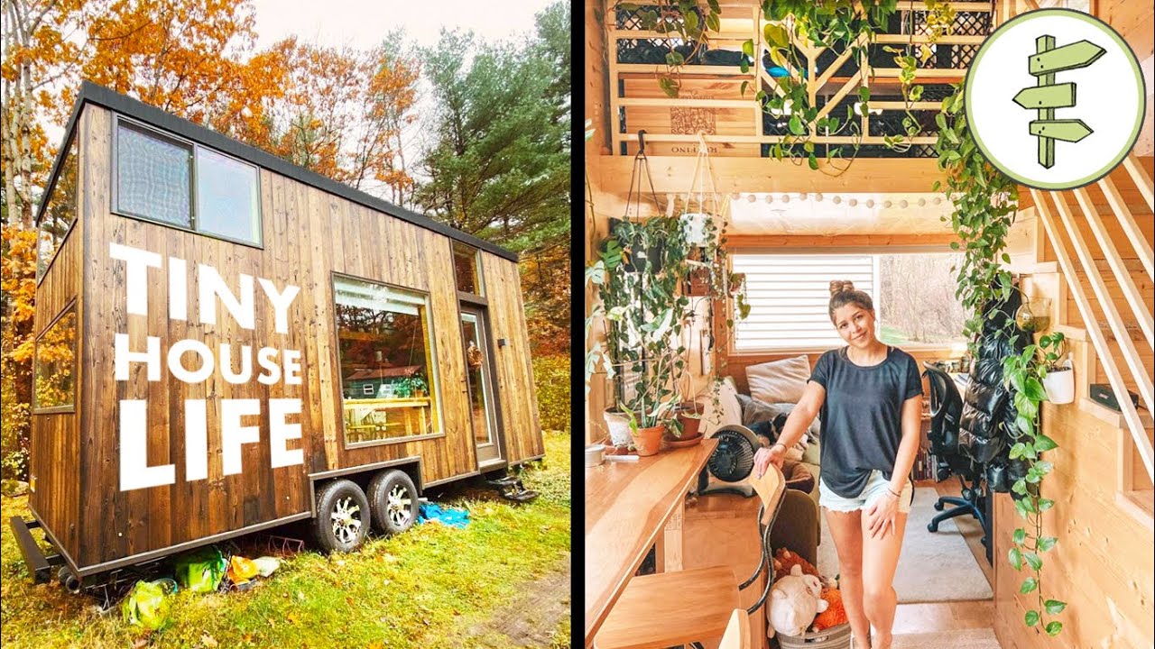 Couple Living in a Beautiful Plant-Filled 25' Long Tiny House - FULL TOUR