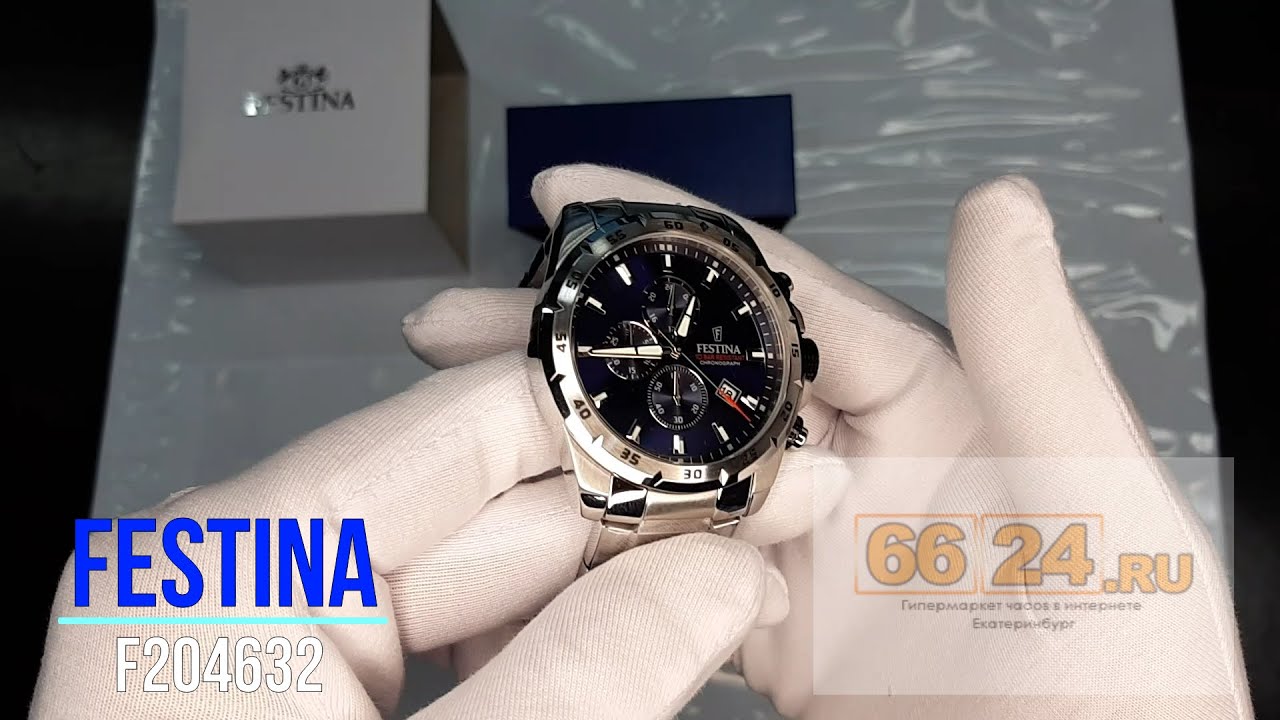 Festina F20463/2 Мужские кварцевые наручные часы с секундомером, 24-часовым форматом времени и датой