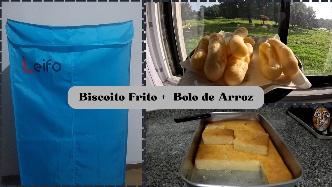 Biscoito frito de polvilho + Bolo de Arroz