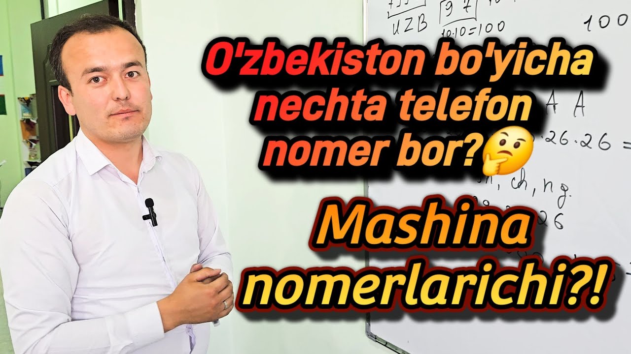 Nechta mashina va telefon nomeri bor?!