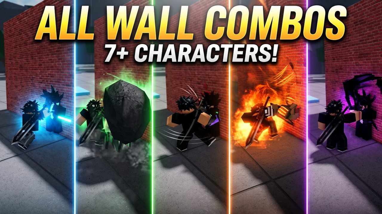 ALL WALL COMBOS SHOWCASE + KJ | The Strongest Battlegrounds