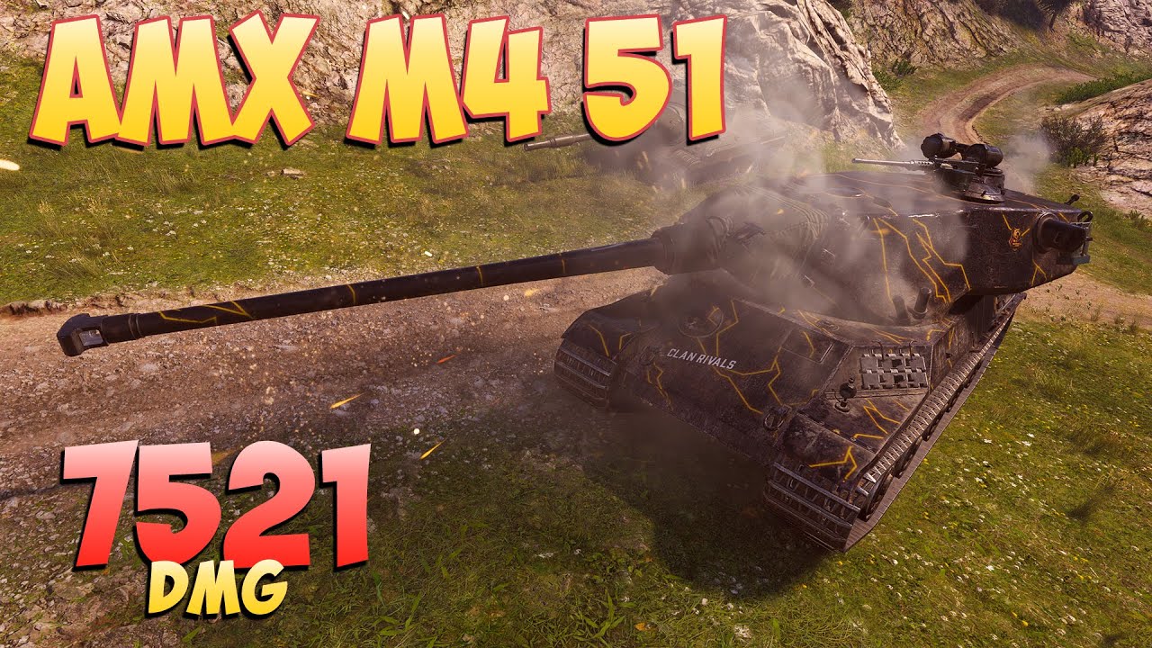 AMX M4 51 • Длинная игра! - 6 Фрагов 7.5K Урона • Мир Танков