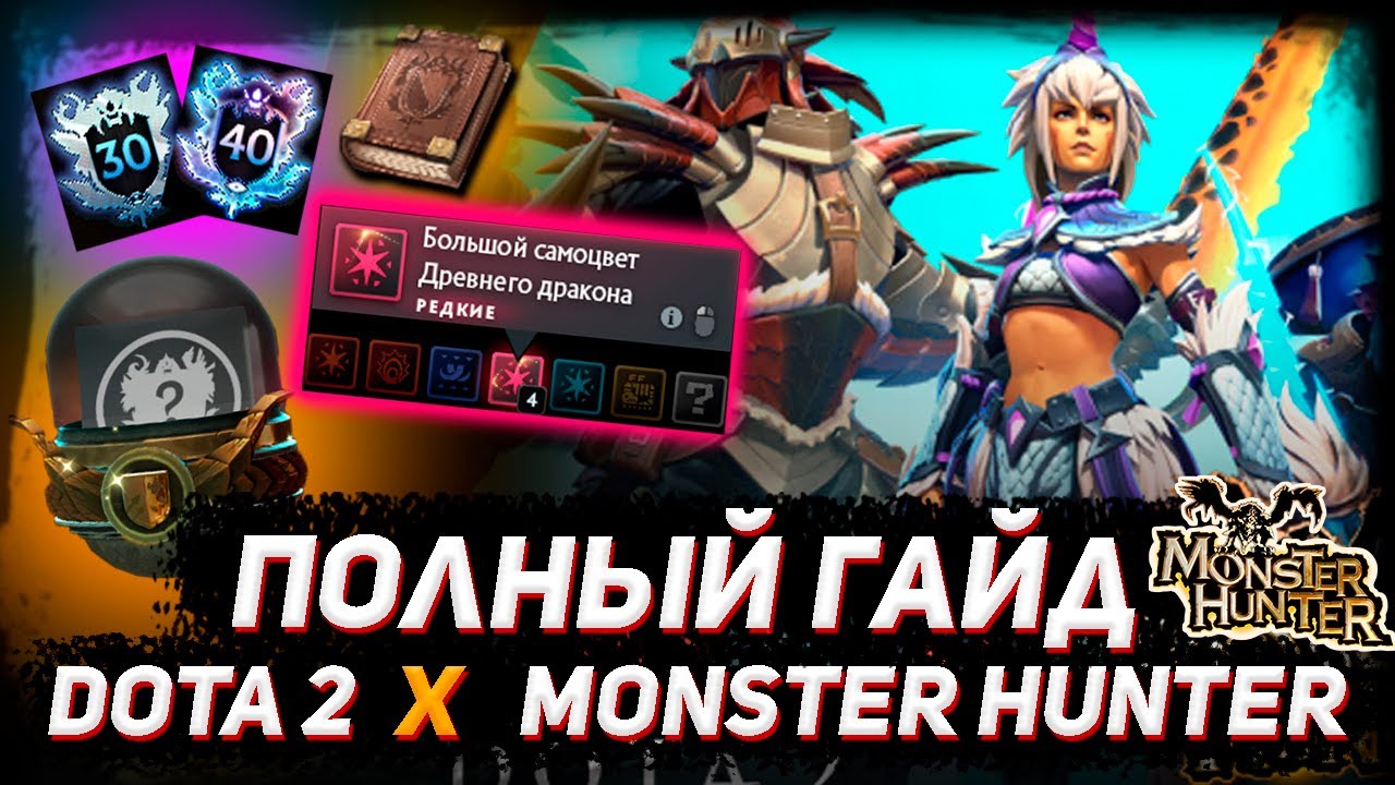 Complete GUIDE to DOTA 2 & MONSTER HUNTER | Materials, games, travel kit and hidden stickers,