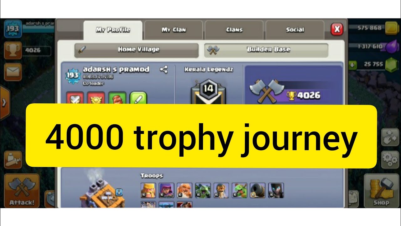 4000 trophy journey in builder base😍