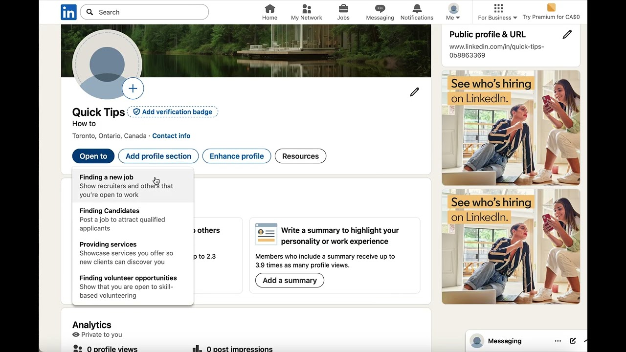 How To Show Open To Work on LinkedIn