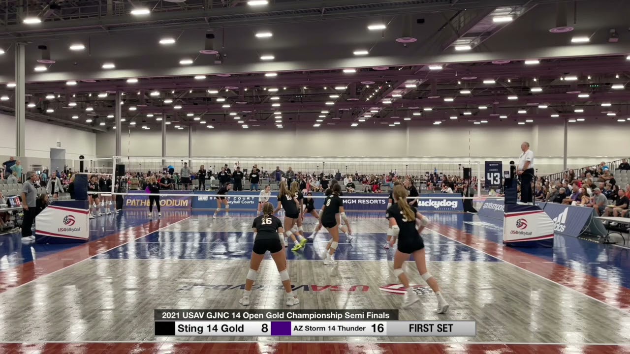 MKE Sting 14 Gold vs AZ Storm 14 Thunder USAV Nationals 2021 Gold Semi Final Set 1