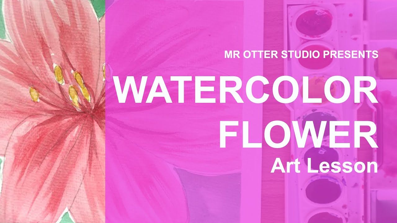 Watercolor Flower Lesson for Kids