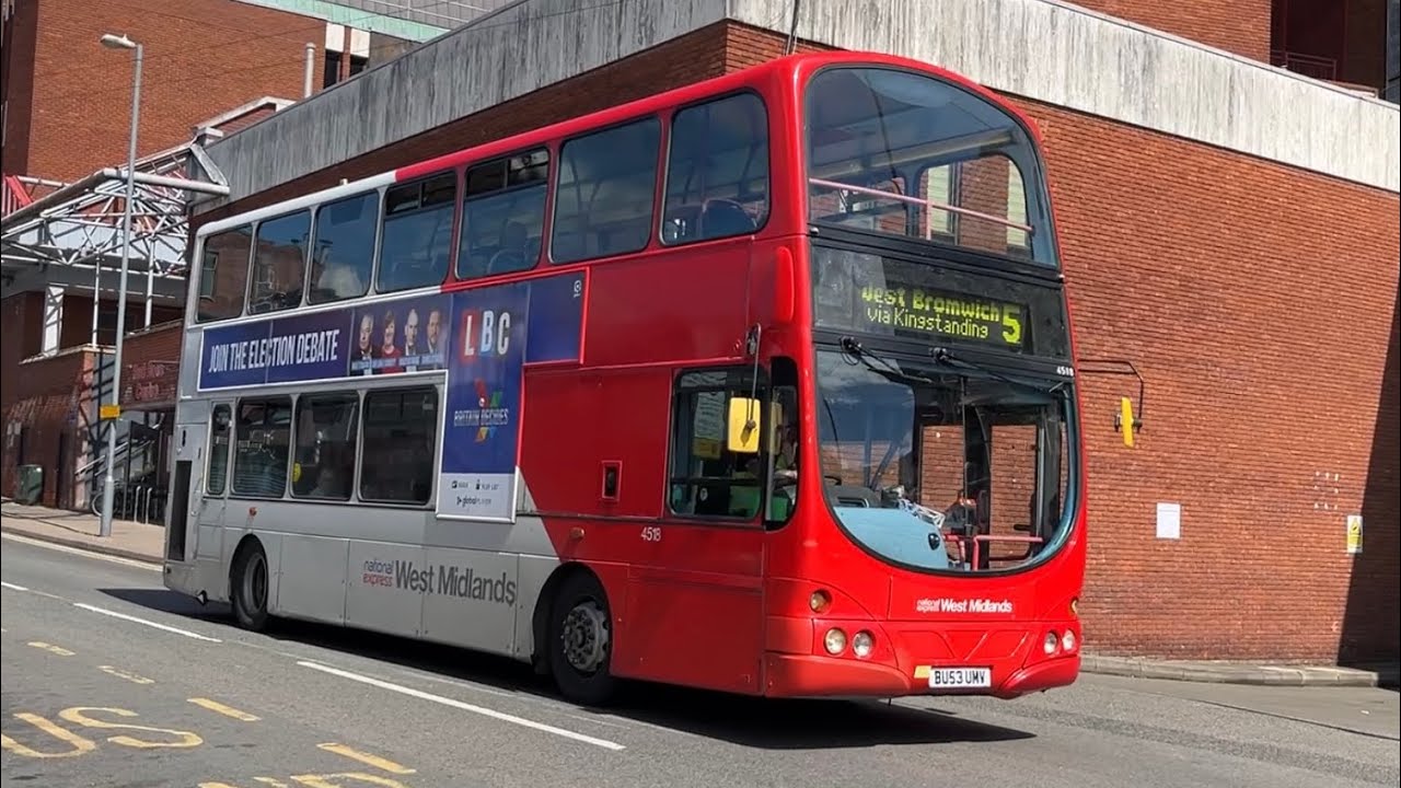 National Express West Midlands 4518 BU53 UMV Wright Eclipse Gemini/Volvo B7TL Route 5