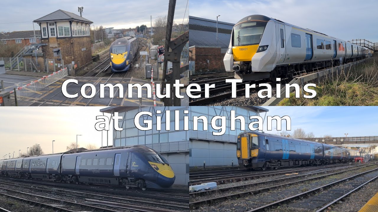 Commuter Trains on the Chatham Main Line at Gillingham.