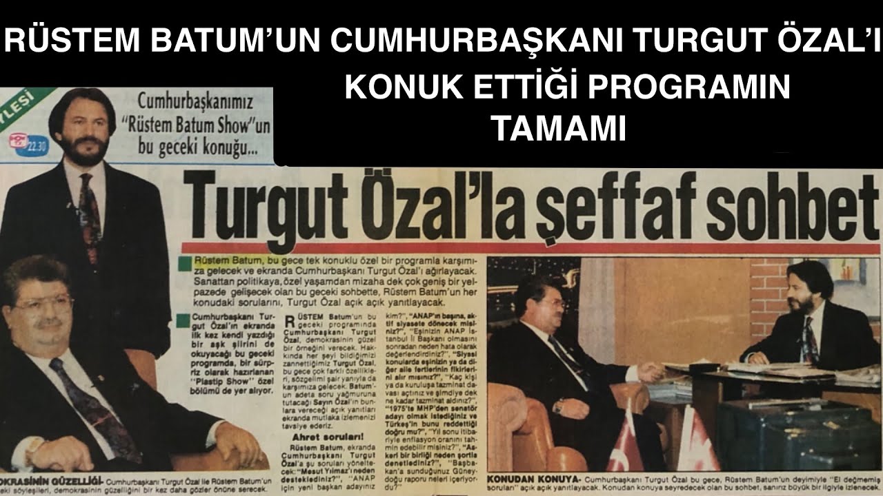 RUSTEM BATUM’un CUMHURBAŞKANI TURGUT OZAL’la PROGRAMININ TAMAMI
