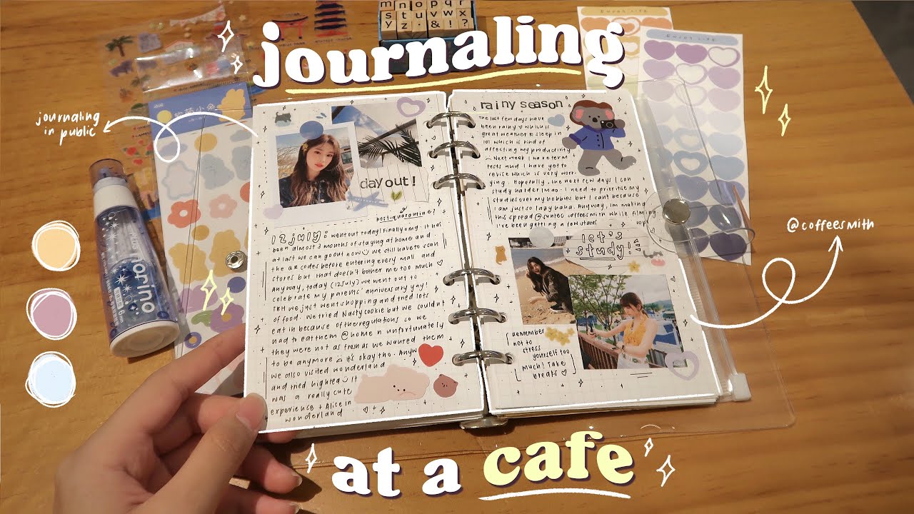 journal with me at a cafe ☕️