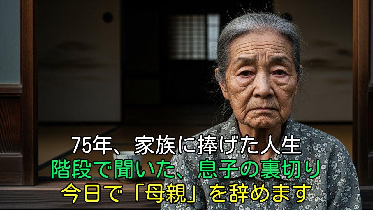 【涙腺崩壊】「母さんの貯金、いくら？」息子夫婦の裏切りを聞いた70代女性の決断。涙を拭いて「母親」を辞めた先に見つけた本当の幸せ。