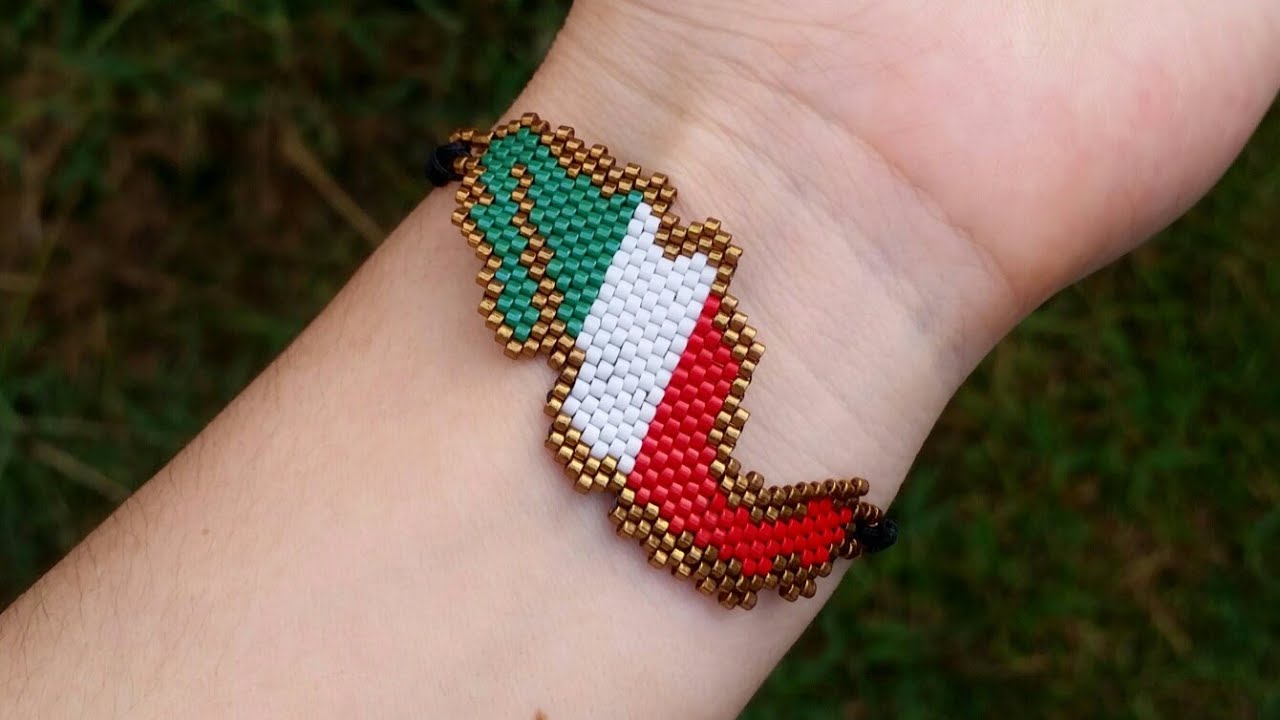 MAPA DE MEXICO/MIYUKI/MEXICO /DELICAS/BRICK STITCH