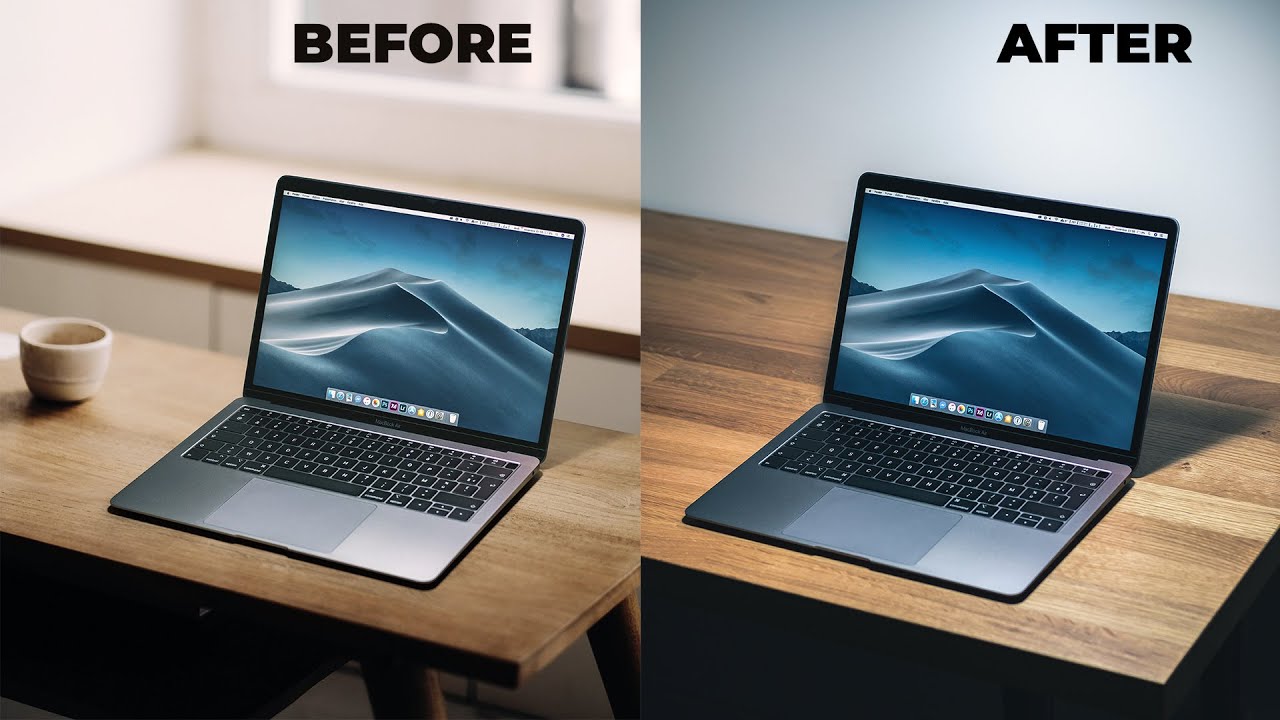 How to place laptop on a table and make it realistic using Photoshop - Off White Studio