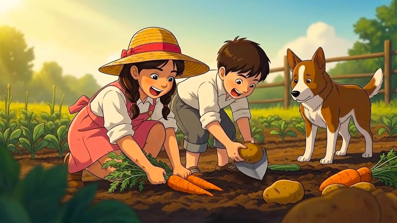 Little Hands, Big Smiles 🥕 | A Ghibli-Inspired Day