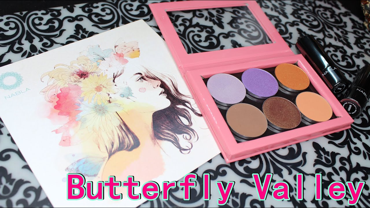 Swatch: Butterfly Valley Collection by Nabla Cosmetics (6 ombretti + 2 rossetti)