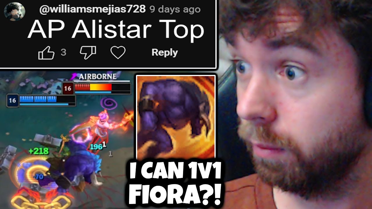 AP CDR ALISTAR TOP can BEAT FIORA 1v1. It's also very goofy | Lux Mid, Attack Speed Teemo Top
