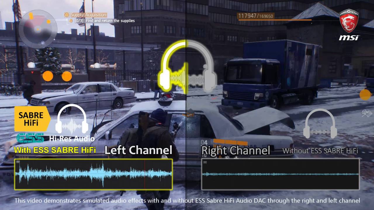 ESS HiFi Audio Effect - SABRE DAC for Gaming PC - Tom Clancy The Division