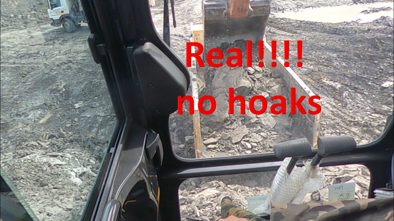 real excavator in action