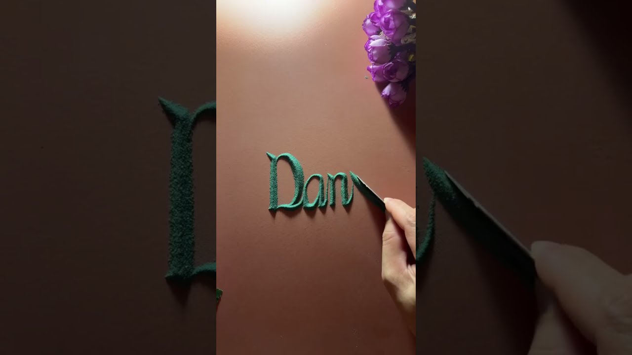 Writing the name in sand