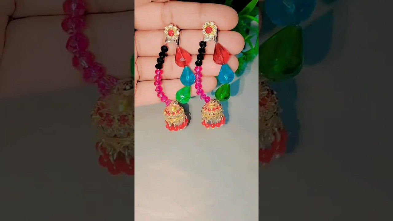 Diy Earrings using safety pin🧷✨|How to make easy earring 