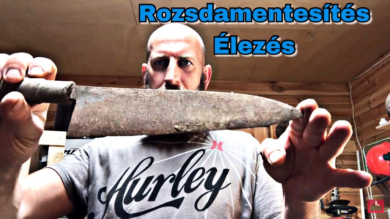 Régi Rozsdás Késből Borotva Éleset