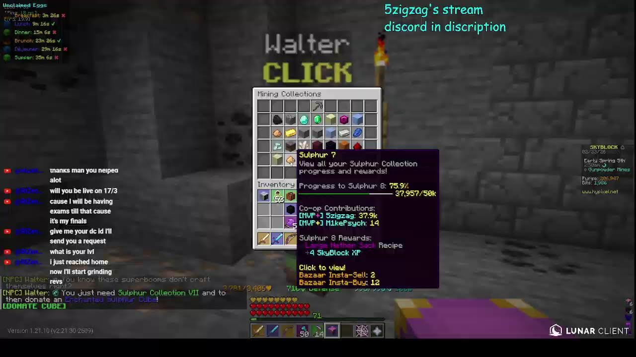 hypixel sky block  ironman ep 114 hunting is fun so im going to do it