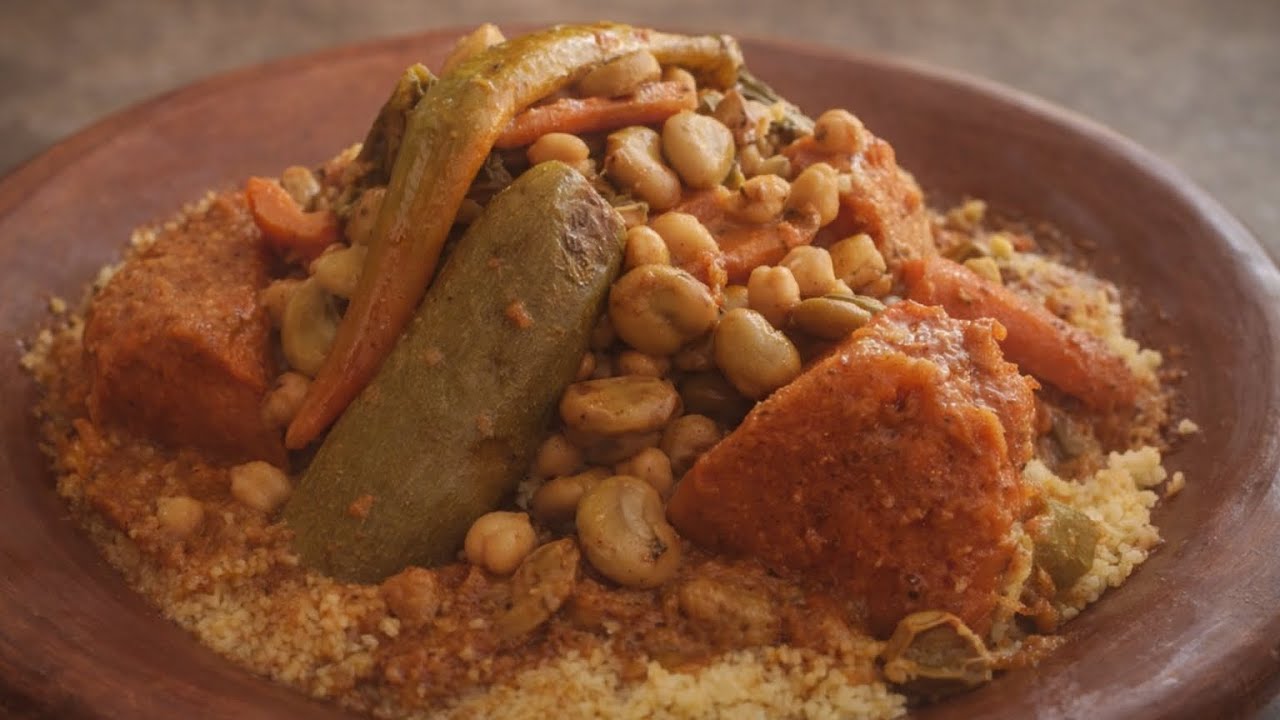 كسكسو مفور ومعمر بالخضر… نكهة تقليدية ترد الروح 😍