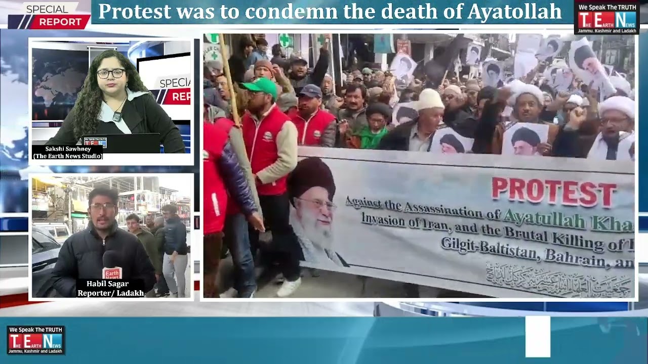 Protest in Kargil on Jummah over Ayatollah's De_a_th