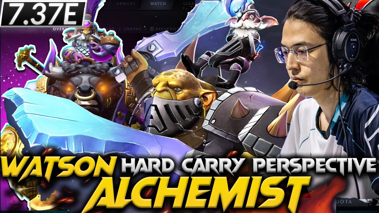 7.37E - Watson Alchemist Hard Carry - Dota 2 Pro Full Gameplay (no commentary) | guide #watson