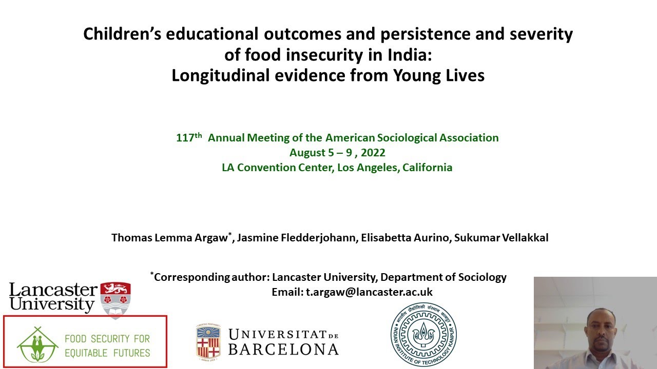 Children’s learning outcomes and persistence and severity of food insecurity in India
