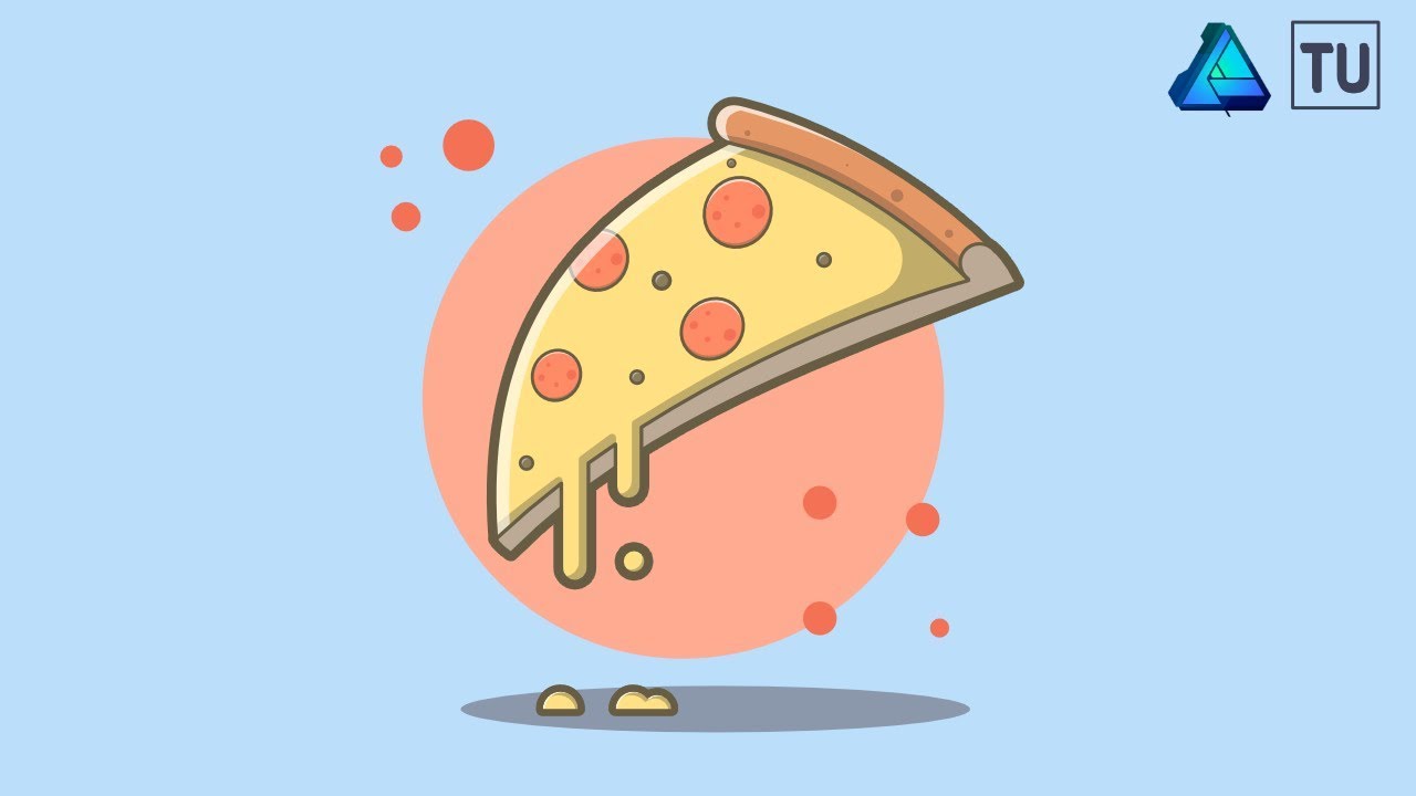 Pizza Vector Illustration Speed Art in Affinity Designer